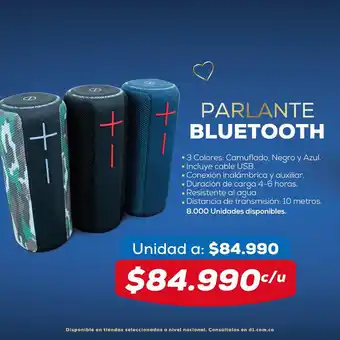 Tiendas D1 Parlante Bluetooth oferta
