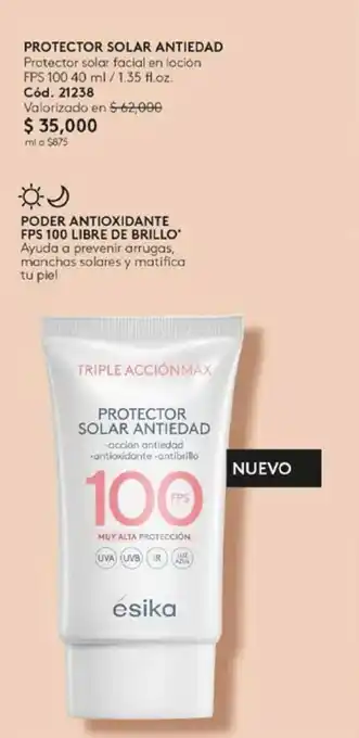 PROTECTOR SOLAR ANTIEDAD FPS 100 40 ml/1.35 fl.oz.