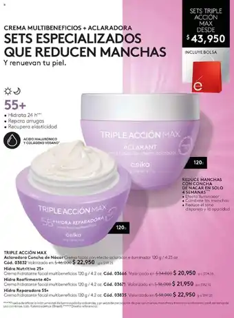 Ésika SETS TRIPLE ACCIÓN MAX oferta