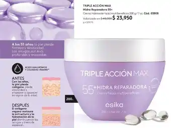 Ésika TRIPLE ACCIÓN MAX HIDRA REPARADORA 55+ oferta