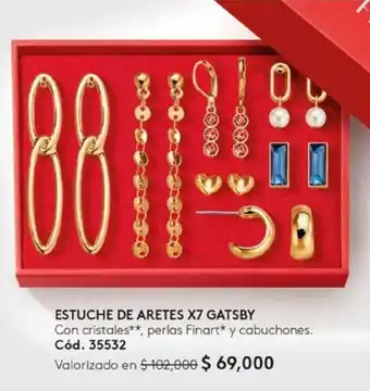 Ésika ESTUCHE DE ARETES X7 GATSBY oferta