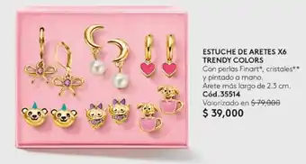 ESTUCHE DE ARETES X6 TRENDY COLORS