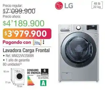 Jumbo LG Lavadora Carga Frontal 22 kg oferta