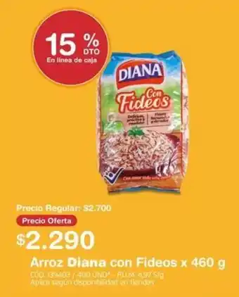 Makro Arroz Diana con Fideos x 460 g oferta