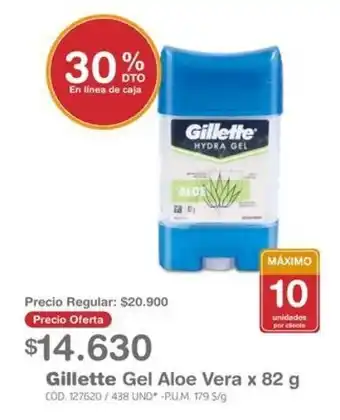 Makro Gillette Gel Aloe Vera x 82 g oferta