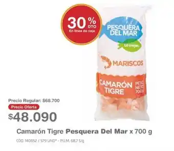 Makro Camarón Tigre Pesquera Del Mar x 700 g oferta