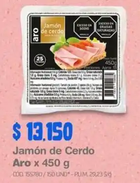 Makro Jamón de cerdo Aro x 450 g oferta
