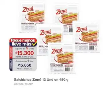 Makro Salchichas Zenú 12 Und en 480 g oferta