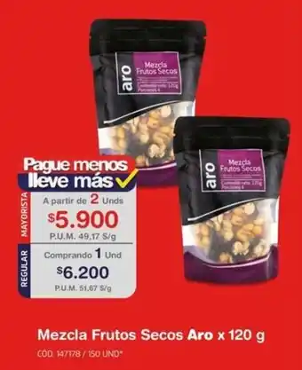 Makro Mezcla Frutos Secos Aro x 120 g oferta