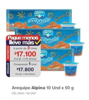 Makro Arequipe Alpina 10 Und x 50 g oferta