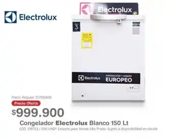 Makro Electrolux Congelador Electrolux Blanco 150 Lt oferta