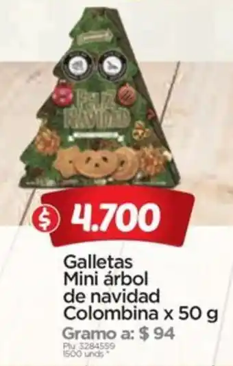 Surtimax Galletas Mini árbol de navidad Colombina x 50 g oferta