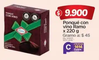 Surtimax Ponqué con vino Ramo x 220 g oferta