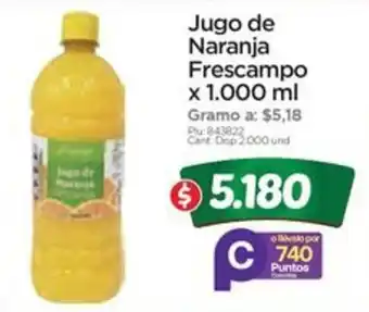 Surtimax Jugo de Naranja Frescampo x 1.000 ml oferta