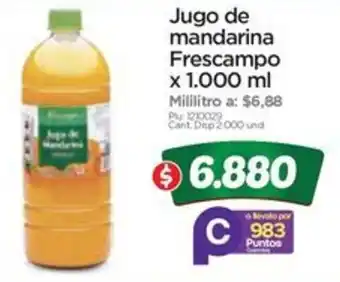 Surtimax Jugo de mandarina Frescampo x 1.000 ml oferta