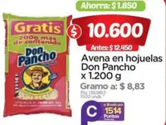 Surtimax Avena en hojuelas Don Pancho x 1.200 g oferta