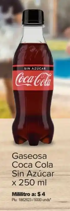 Surtimax Gaseosa Coca-Cola Sin Azúcar x 250 ml oferta