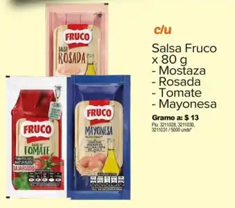 Surtimax Salsa Fruco x 80 g - Mostaza - Rosada - Tomate - Mayonesa oferta