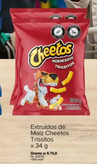 Surtimax Extruídos de Maíz Cheetos Trissitos x 34 g x 2 und. oferta