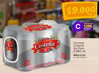 Surtimax Cerveza Costeña Six Pack (1.980 ml) oferta
