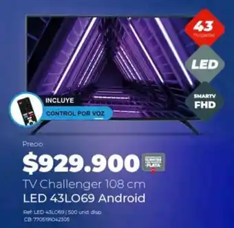 Olímpica TV Challenger 108 cm LED 43LO69 Android oferta