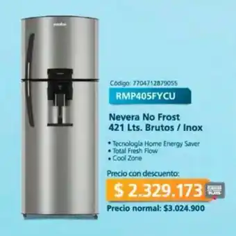Olímpica mabe Nevera No Frost 421 Lts. Brutos / Inox oferta