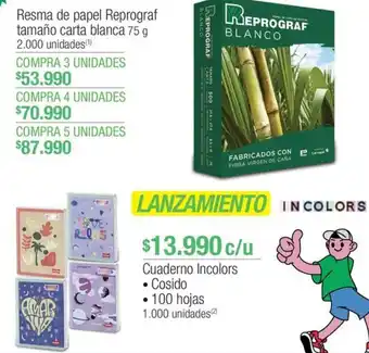 Jumbo Resma de papel Reprograf tamaño carta blanca 75g oferta