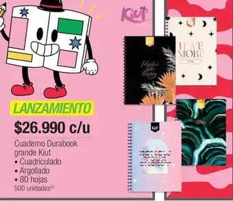 Jumbo LANZAMIENTO Cuaderno Durabook grande Kiut oferta