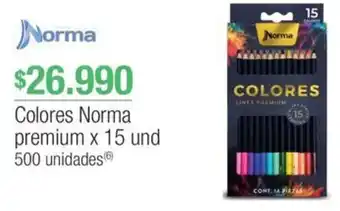 Jumbo Norma Colores Norma premium x 15 und oferta