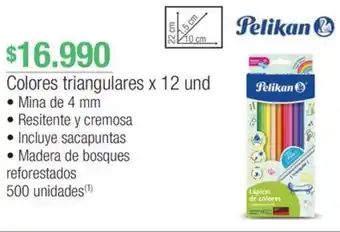 Jumbo Pelikan Colores triangulares x 12 und oferta
