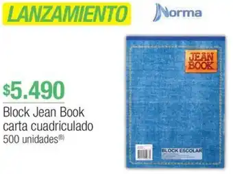 Jumbo LANZAMIENTO Norma Block Jean Book carta cuadriculado oferta
