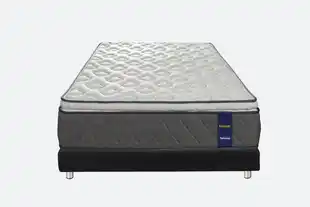 Alkomprar Combo ELDORADO: Colchón Semidoble Resortado Tahoma 120 x 190 cm + Base Cama Belly Negra oferta