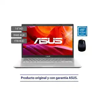 Falabella Portatil asus celeron x409m 4gb, 1tb, linux oferta