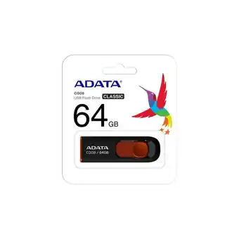 Falabella Memoria usb adata c008 64gb 2.0 negro y rojo oferta