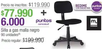Jumbo Silla a gas malla negro oferta