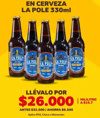 Oxxo EN CERVEZA LA POLE 330ml oferta