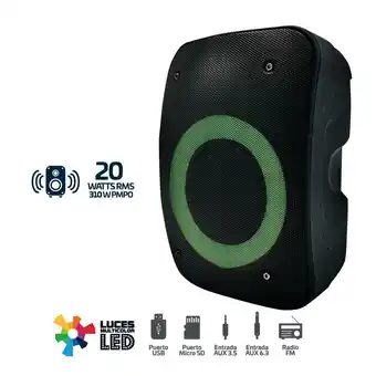 Falabella Parlante recargable bluetooth de 20 watts rms, rad oferta