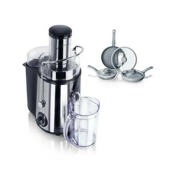 Falabella Combo: extractor jugos + 3 sartenes mármol 3 tapas oferta