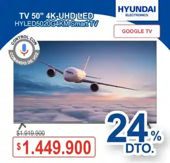 Ktronix HYUNDAI SMART TV 50" oferta
