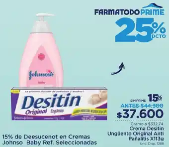 FarmaTodo Crema Desitin Ungüento Original Anti Pañalitis x 113g oferta