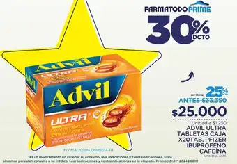 FarmaTodo ADVIL ULTRA TABLETAS CAJA X 20 TAB. oferta