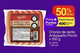 Surtimax Chorizo de cerdo Antioqueño Porchi x 500 g oferta
