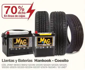 Makro Llantas y Baterías Hankook - Coexito oferta