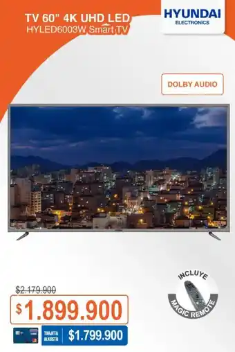 Alkosto HYUNDAI TV 60" 4K UHD LED HYLED6003W Smart TV oferta
