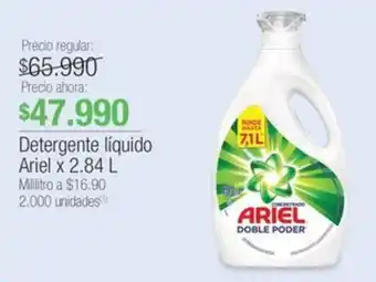 Jumbo Detergente líquido Ariel x 2.84 L oferta