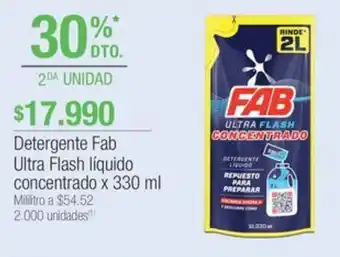 Jumbo Detergente Fab Ultra Flash líquido concentrado x 330 ml oferta