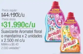 Jumbo Suavizante Aromatel floral o mandarina x 2 unidades x 2.500 ml c/u oferta