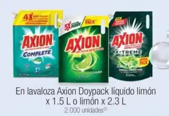 Jumbo En lavaloza Axion Doypack líquido limón x 1.5 L o limón x 2.3 L oferta