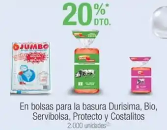 Jumbo En bolsas para la basura Durisima, Bio, Servibolsa, Protecto y Costalitos oferta