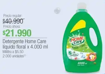 Detergente Home Care líquido floral x 4.000 ml